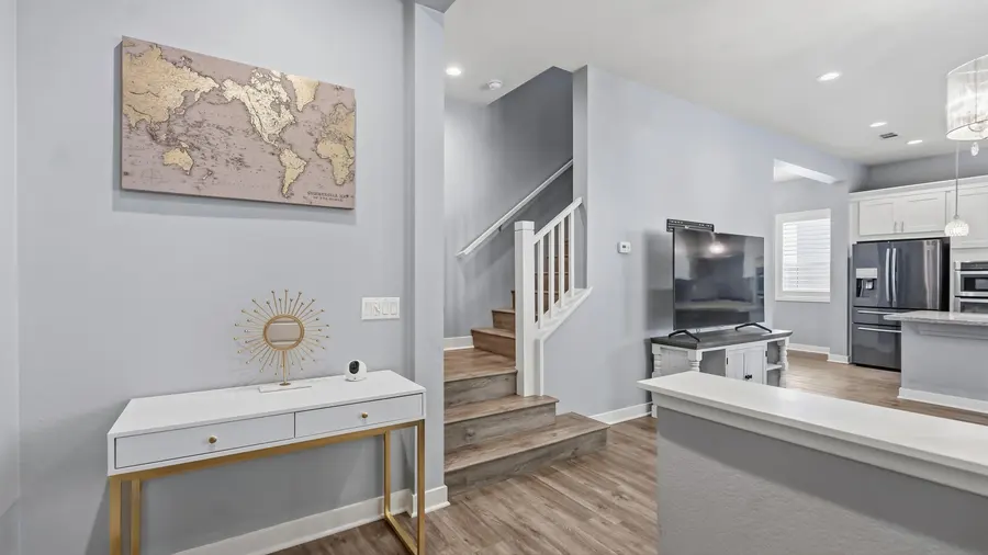 Entry console and stairs