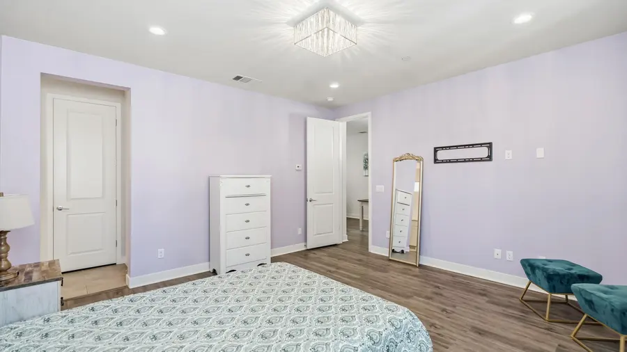 Primary bedroom toward the bath